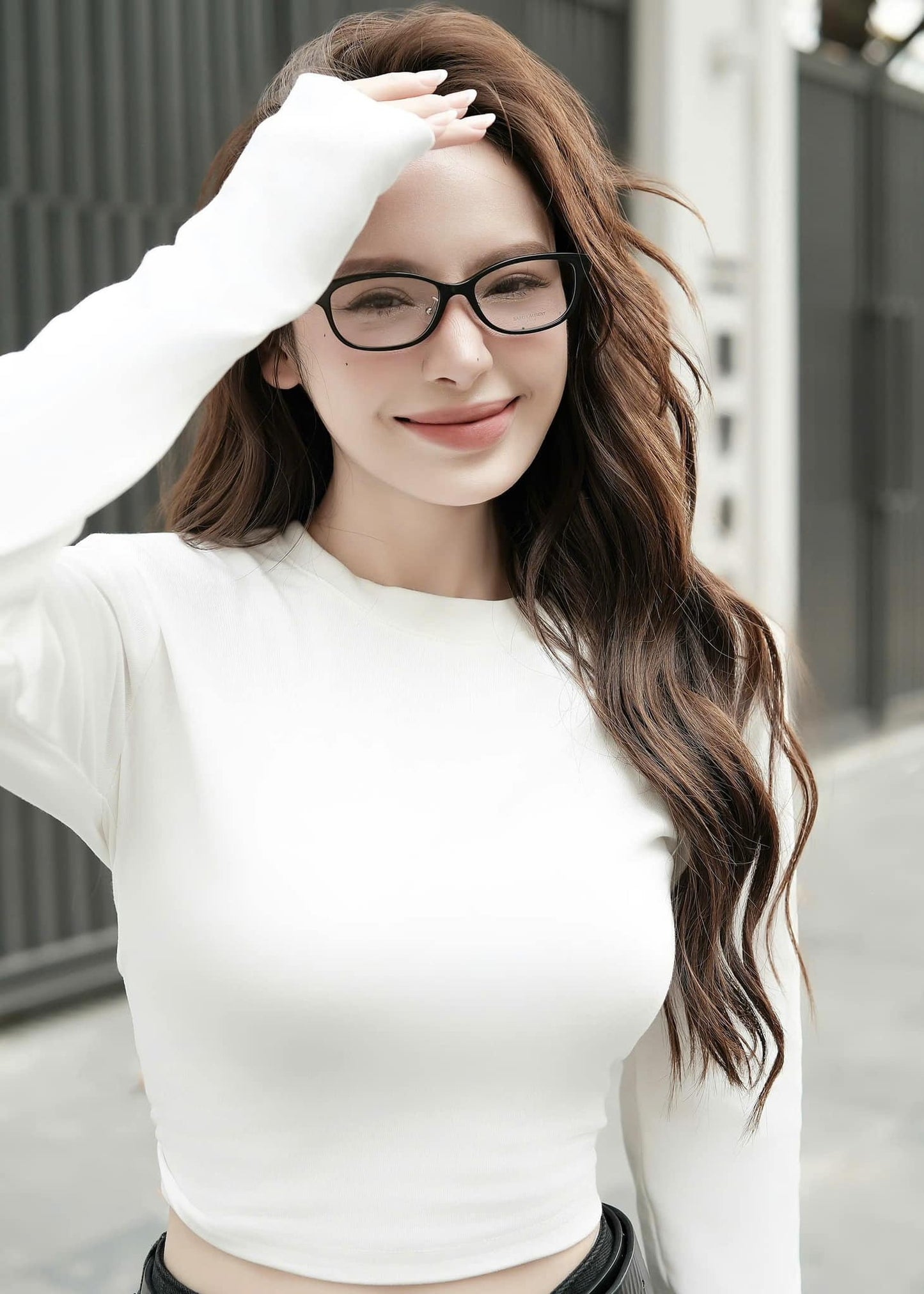 mẫu mang kính SAINT LAURENT SL 629/J 001 EYEGLASSES