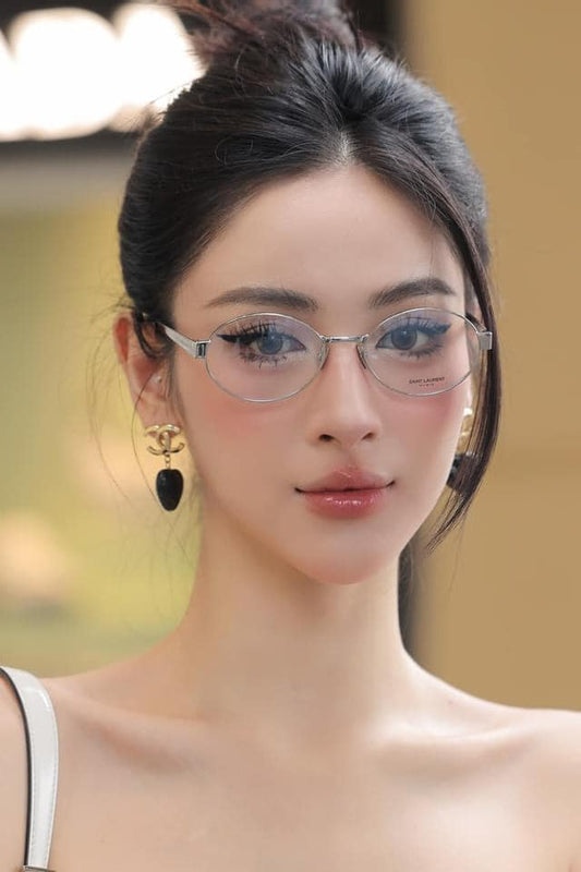 wearing SAINT LAURENT SL 692 OPT 001 SILVER