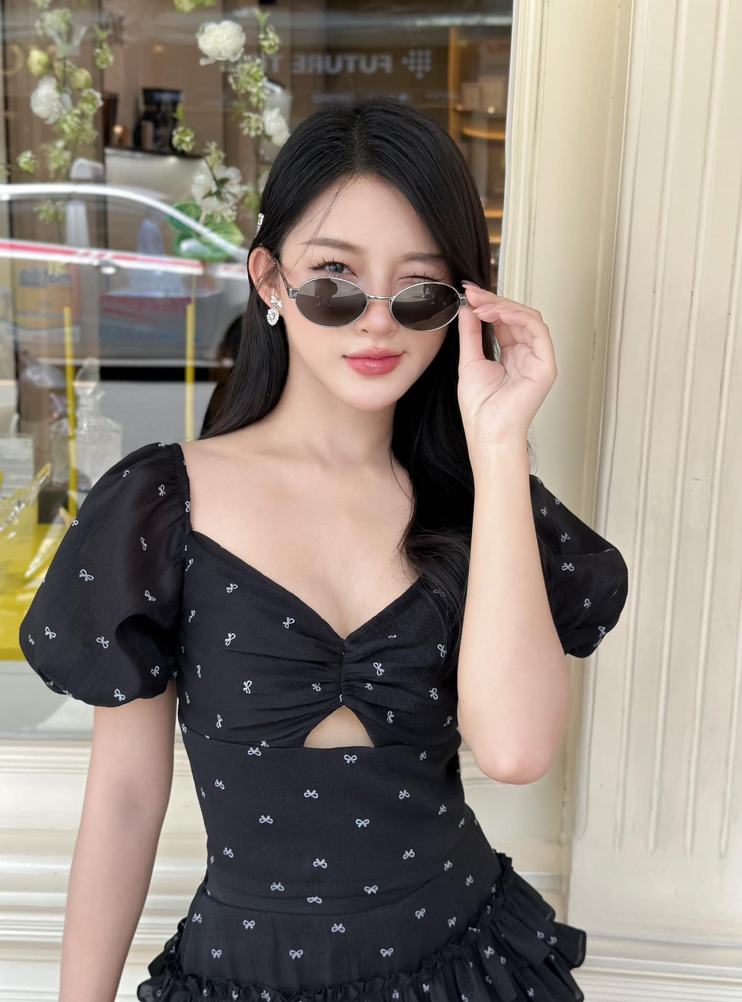 nữ đeo kính SAINT LAURENT SL692 002 SILVER 779851Y99028100