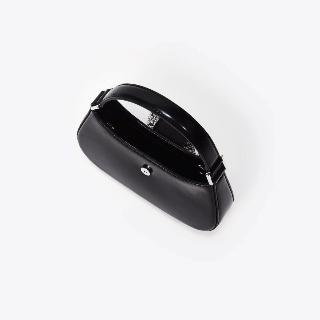 túi SELF-PORTRAIT BLACK LEATHER CRESCENT BAG RS24-320-B authentic tại blankroom việt nam