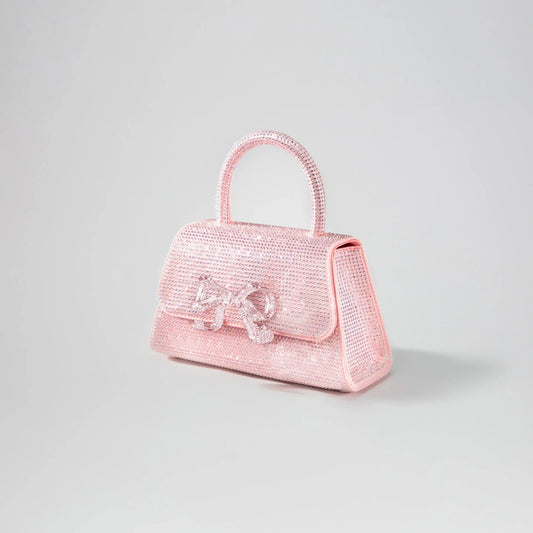 tổng thể SELF-PORTRAIT PINK RHINESTONE MINI BOW BAG PF23-301-P