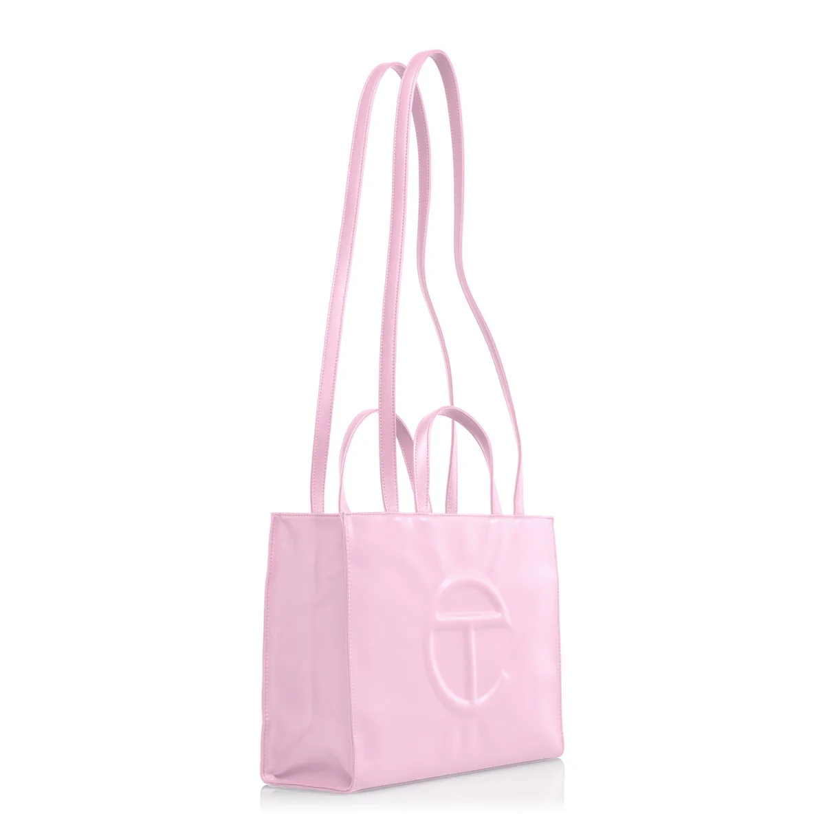 tổng thể túi TELFAR MEDIUM SHOPPING BAG BUBBLEGUM