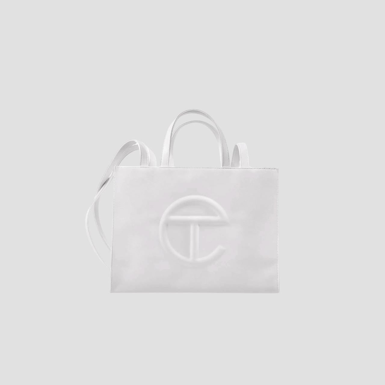 TELFAR MEDIUM SHOPPING BAG WHITE
