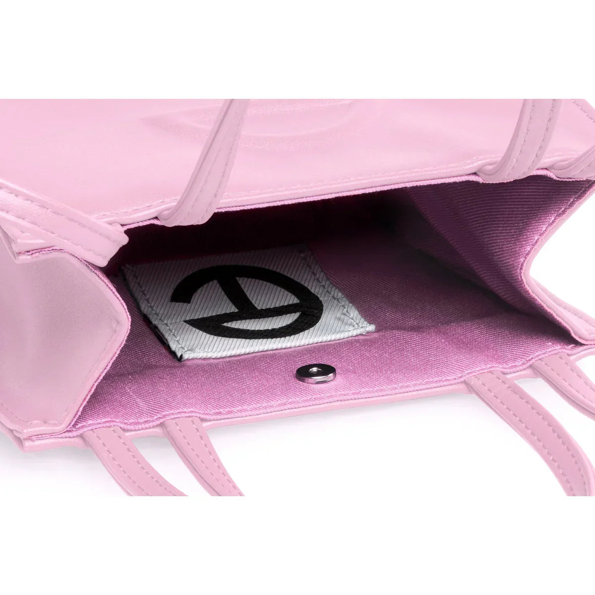 chi tiết túi TELFAR SMALL SHOPPING BAG BUBBLEGUM