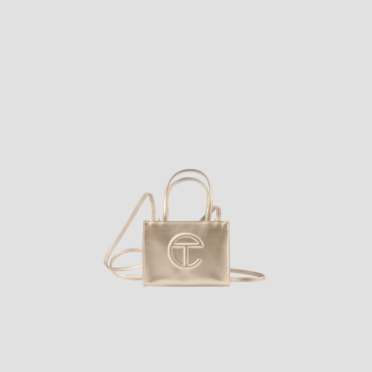 TELFAR SMALL SHOPPING BAG GOLD