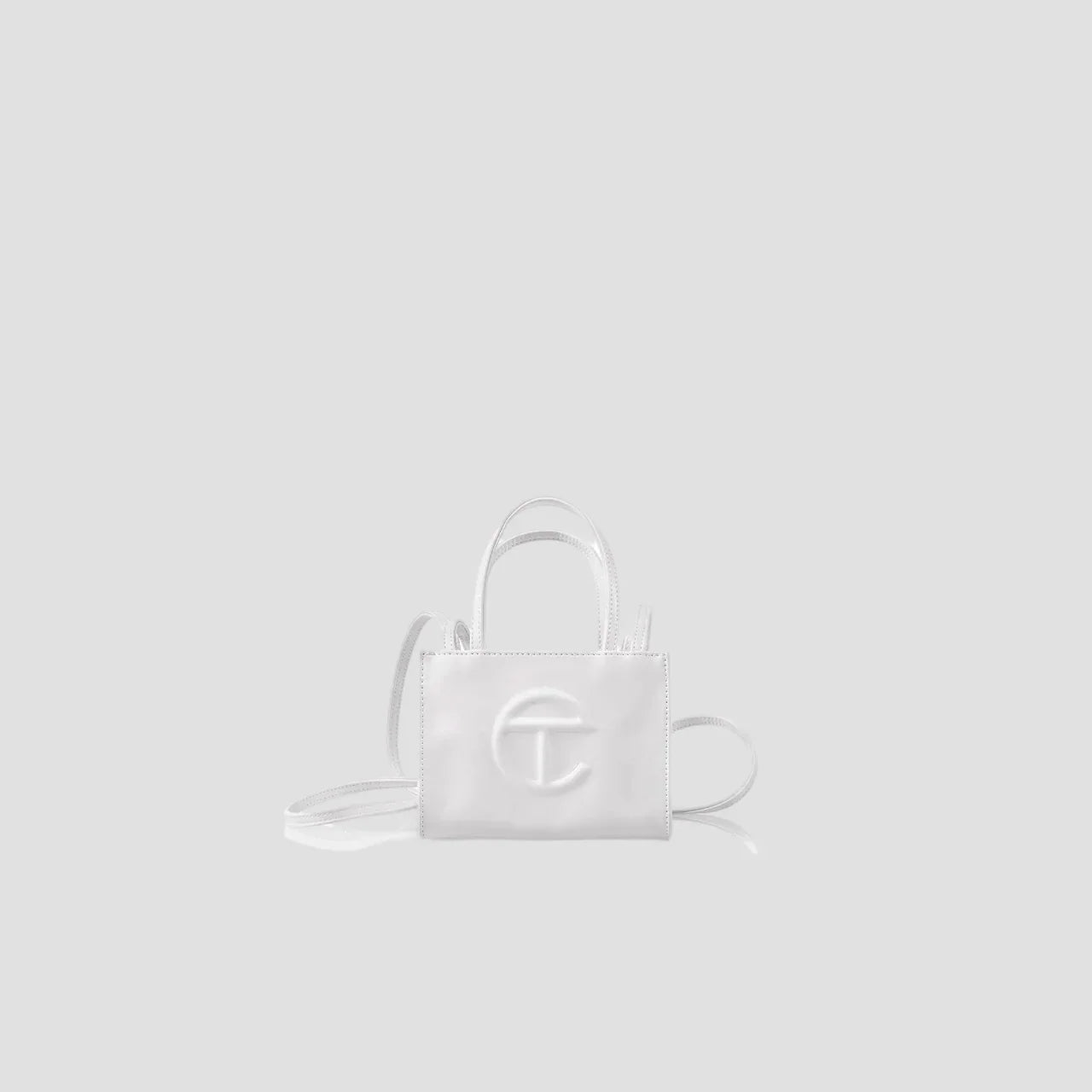 TELFAR SMALL SHOPPING BAG WHITE