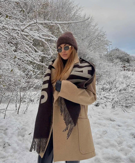 wearing The Jacquemus Scarf Multi Brown 226AC435-5007-080