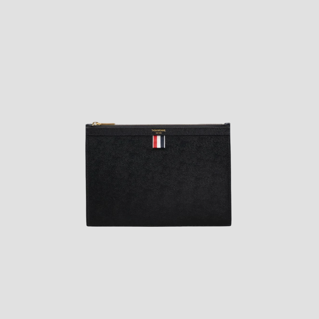 THOM BROWNE BLACK SMALL TABLET CLUTCH MAC019L00198001