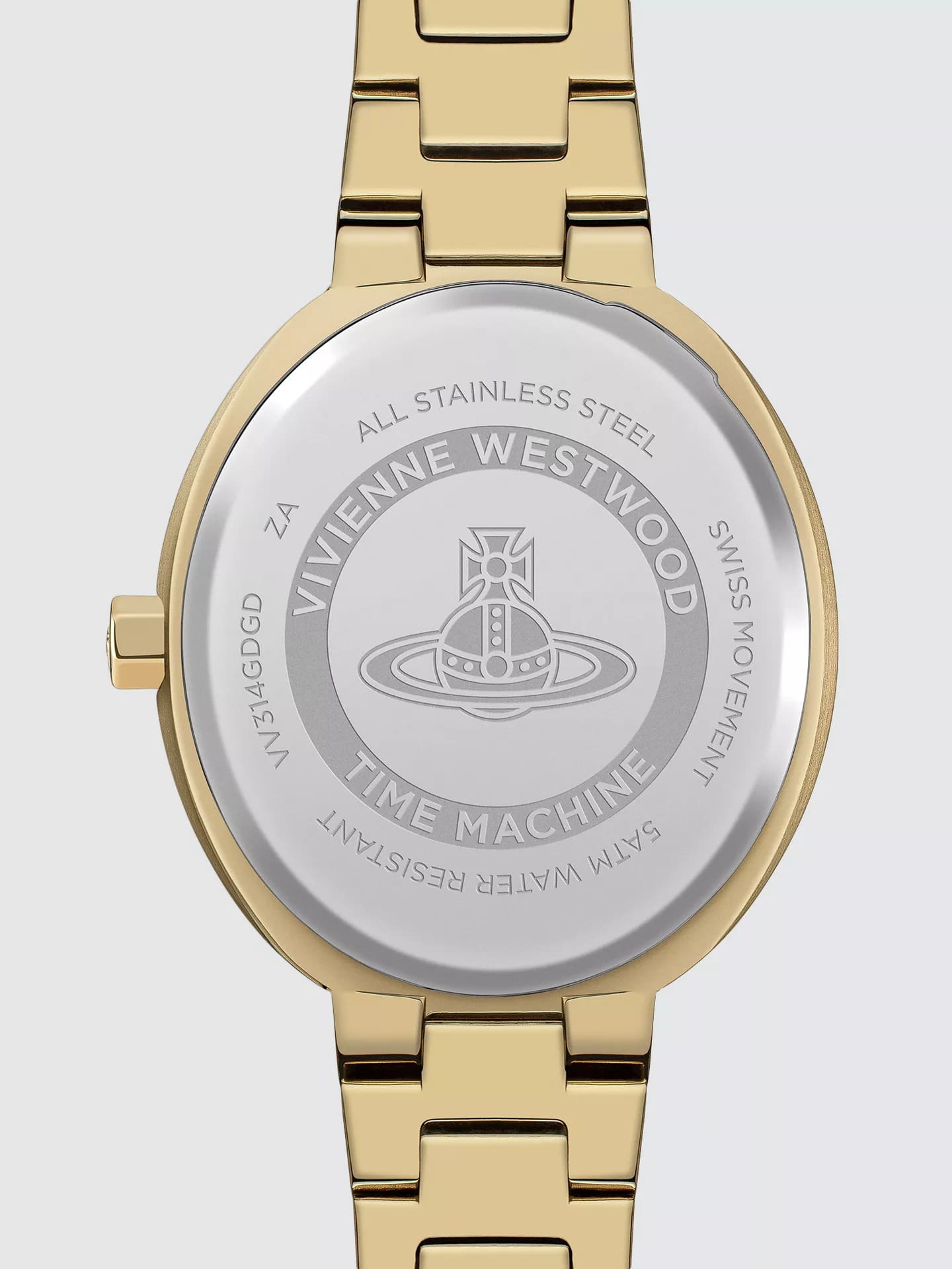 mặt đằng sau của Vivienne Westwood Armour Watch Gold VV314GDGD 8050164230401