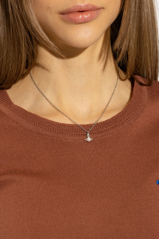 mẫu đeo vòng cổ VIVIENNE WESTWOOD BALBINA PENDANT SILVER 63020323-02p118-cn