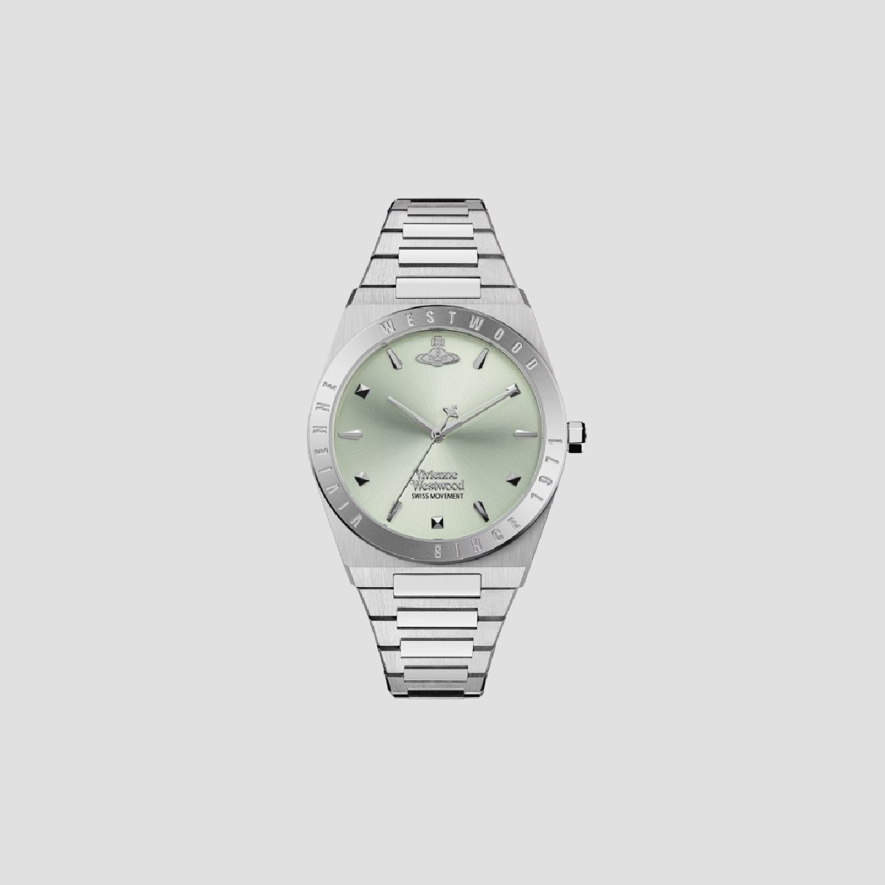 VIVIENNE WESTWOOD CHARTERHOUSE SILVER-GREEN WATCH VV244PGRSL