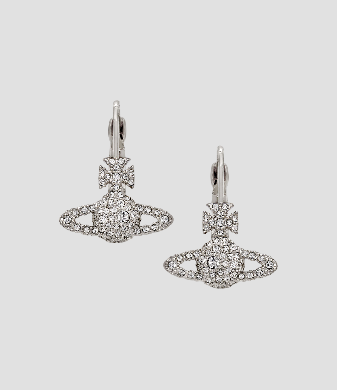 VIVIENNE WESTWOOD GRACE BAS RELIEF DROP EARRINGS SILVER 62020027-02p116-cn