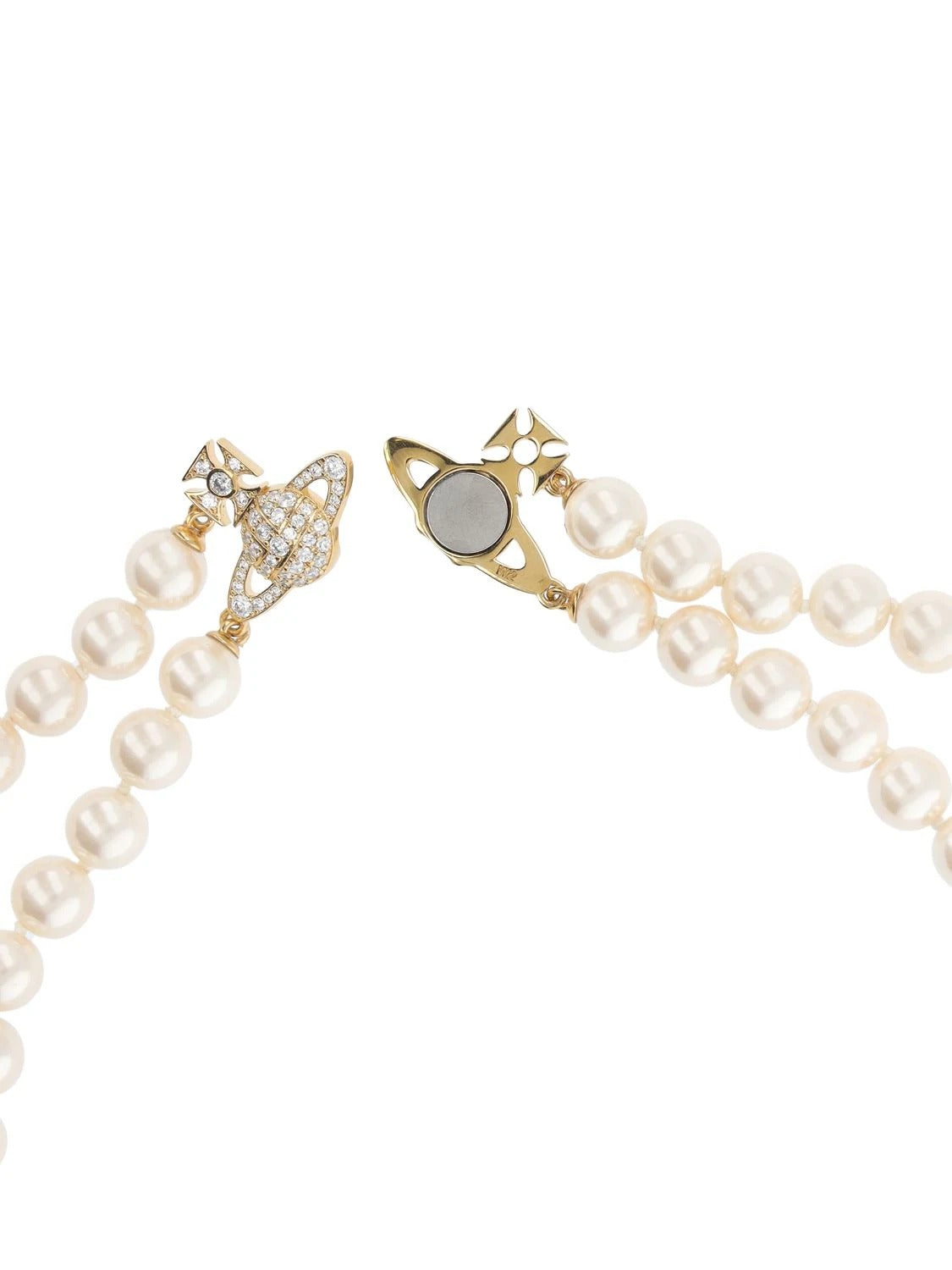 chi tiết VIVIENNE WESTWOOD GRAZIELLA TWO ROW PEARL CHOKER GOLD 63030025-02R143-CN authentic tại blankroom