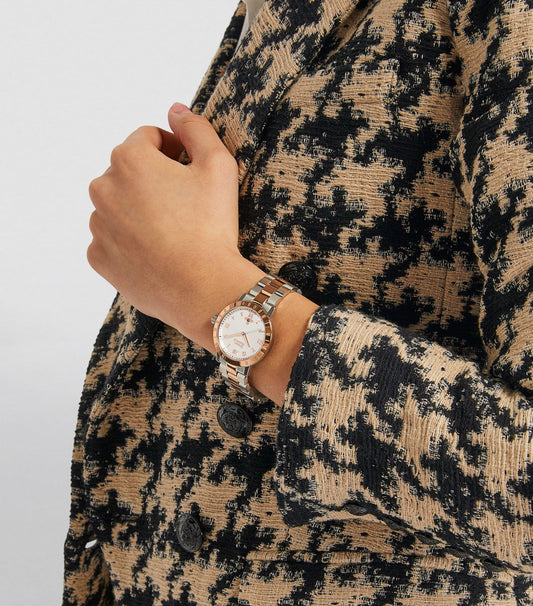 wearing VIVIENNE WESTWOOD LADIES BLOOMSBURY II ROSE GOLD WATCH VV152RSSL