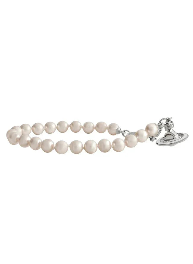 chi tiết VIVIENNE WESTWOOD LADIES SILVER SIMONETTA PEARL BRACELET 61020174-02P113-CN