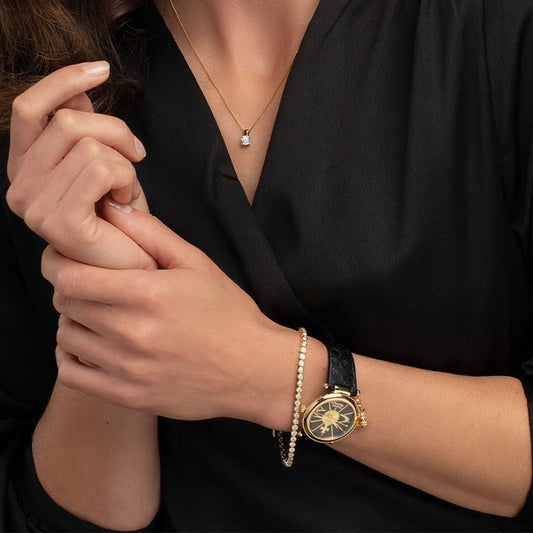 mẫu mang VIVIENNE WESTWOOD LADIES WRISTWATCH ORB II BLACK DIAL VV006BKGD