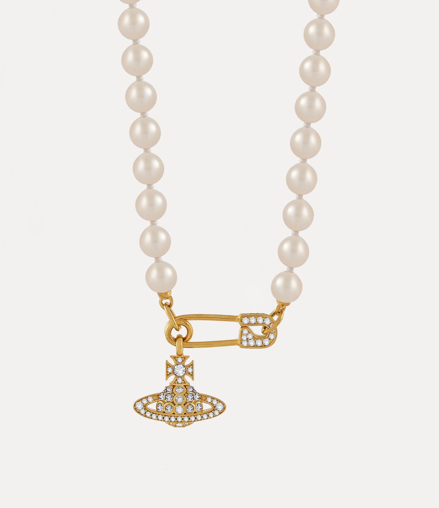 chi tiết VIVIENNE WESTWOOD LUCRECE PEARL NECKLACE GOLD 63010072-02r233-im