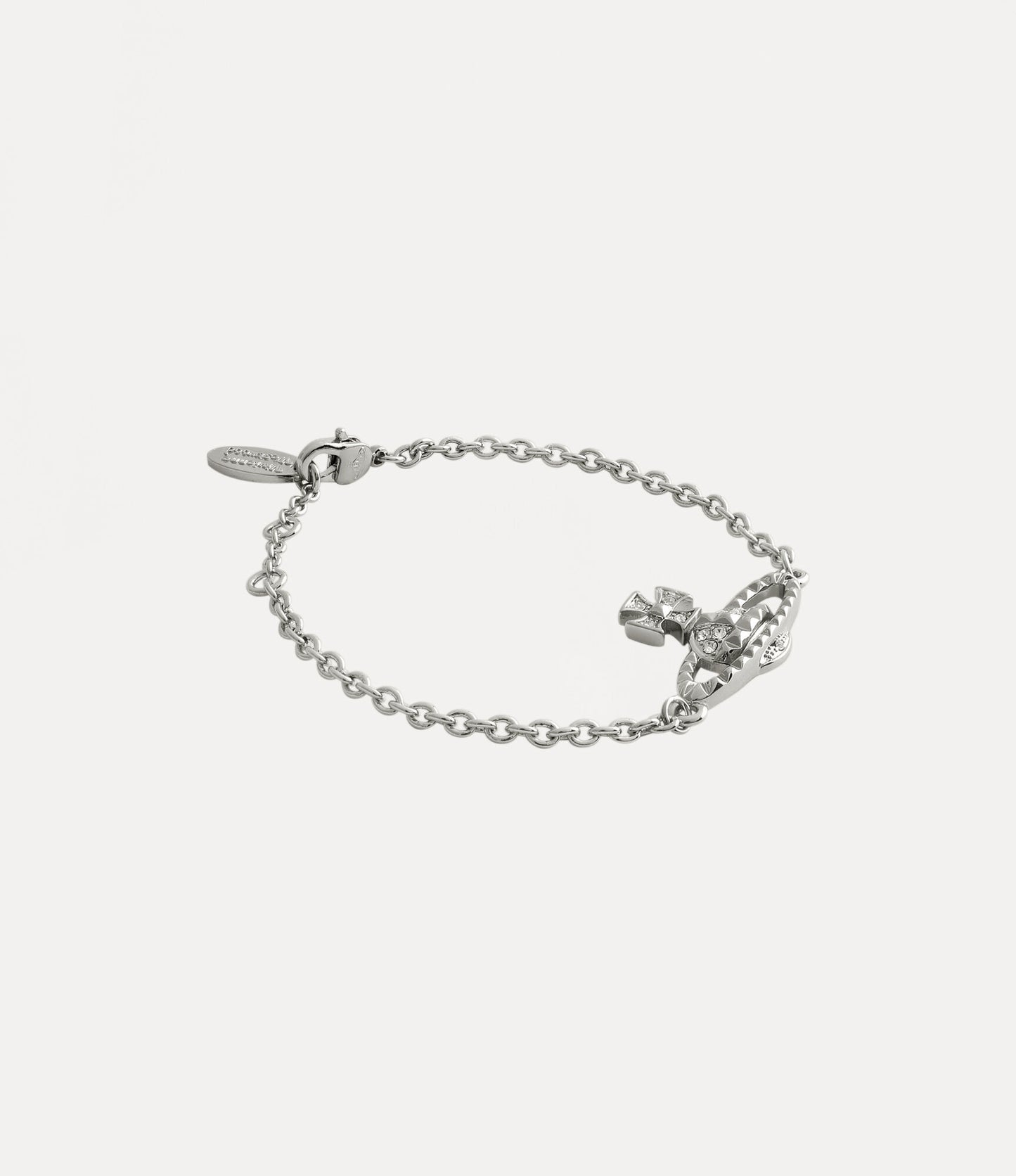 chi tiết VIVIENNE WESTWOOD MAYFAIR BAS RELIEF BRACELET SILVER 61020032-02w110-my