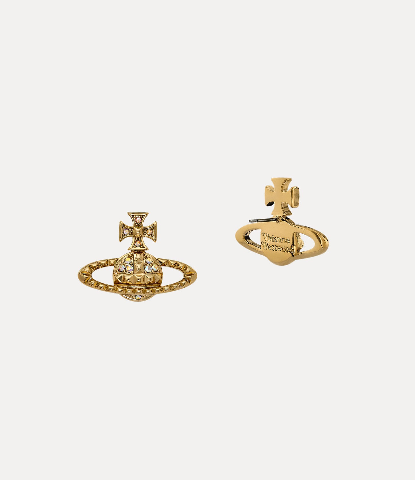 chi tiết VIVIENNE WESTWOOD MAYFAIR BAS RELIEF EARRINGS GOLD 62010029-02r115-my
