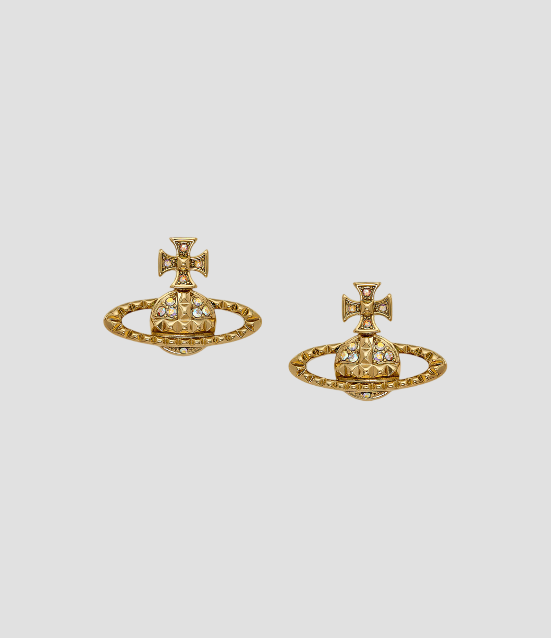 VIVIENNE WESTWOOD MAYFAIR BAS RELIEF EARRINGS GOLD