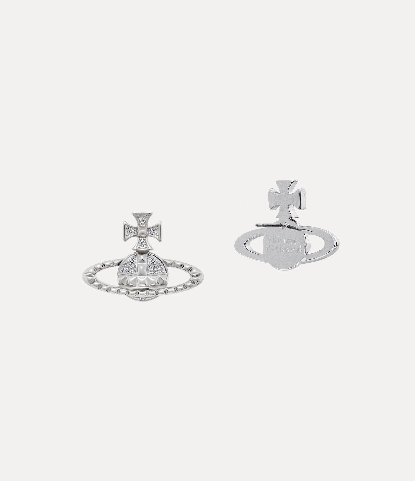 chi tiết VIVIENNE WESTWOOD MAYFAIR BAS RELIEF EARRINGS SILVER 62010029-02w110-my