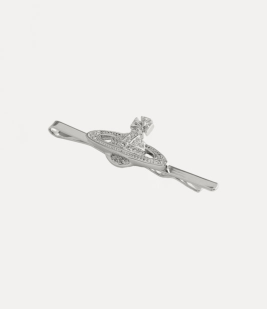 chi tiết VIVIENNE WESTWOOD MINI BAS RELIEF TIE CLIP SILVER 65050007-02p116-cn