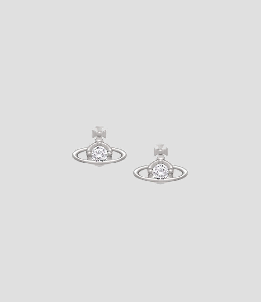 Vivienne Westwood Nano Solitaire Earrings Silver 8050889135258 62010037-02P116-CN
