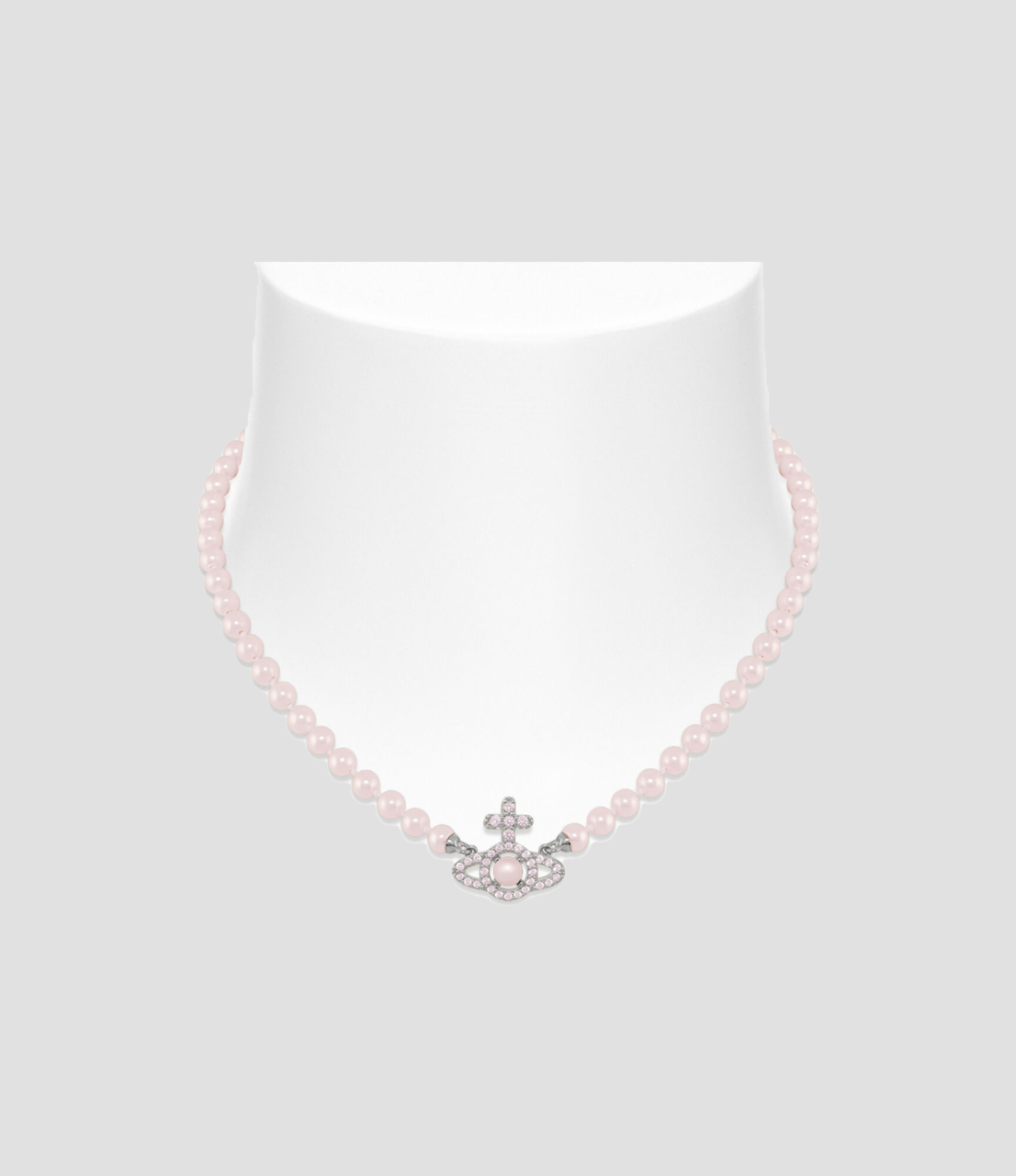 Vivienne Westwood Olympia Pearl Necklace Silver 6301011P-02P583 8053195082988