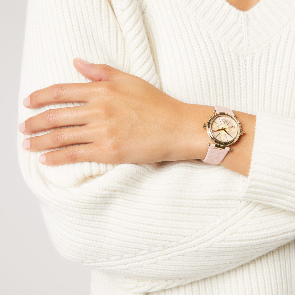wearing VIVIENNE WESTWOOD ORB II PINK WATCH VV006PKPK