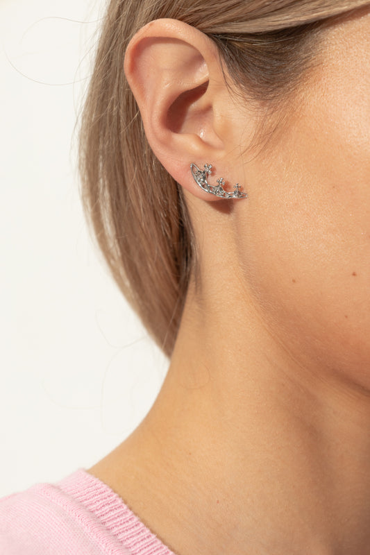 wearing Vivienne Westwood Silver Candy Earrings 8050889847809 62020160-02P116