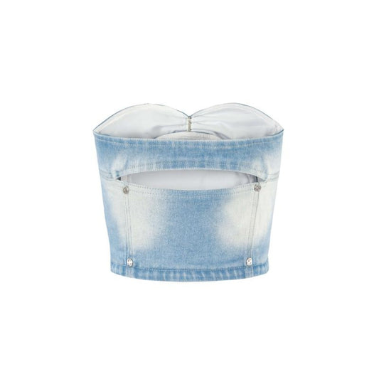 weird market metal logo camisole blue blank room