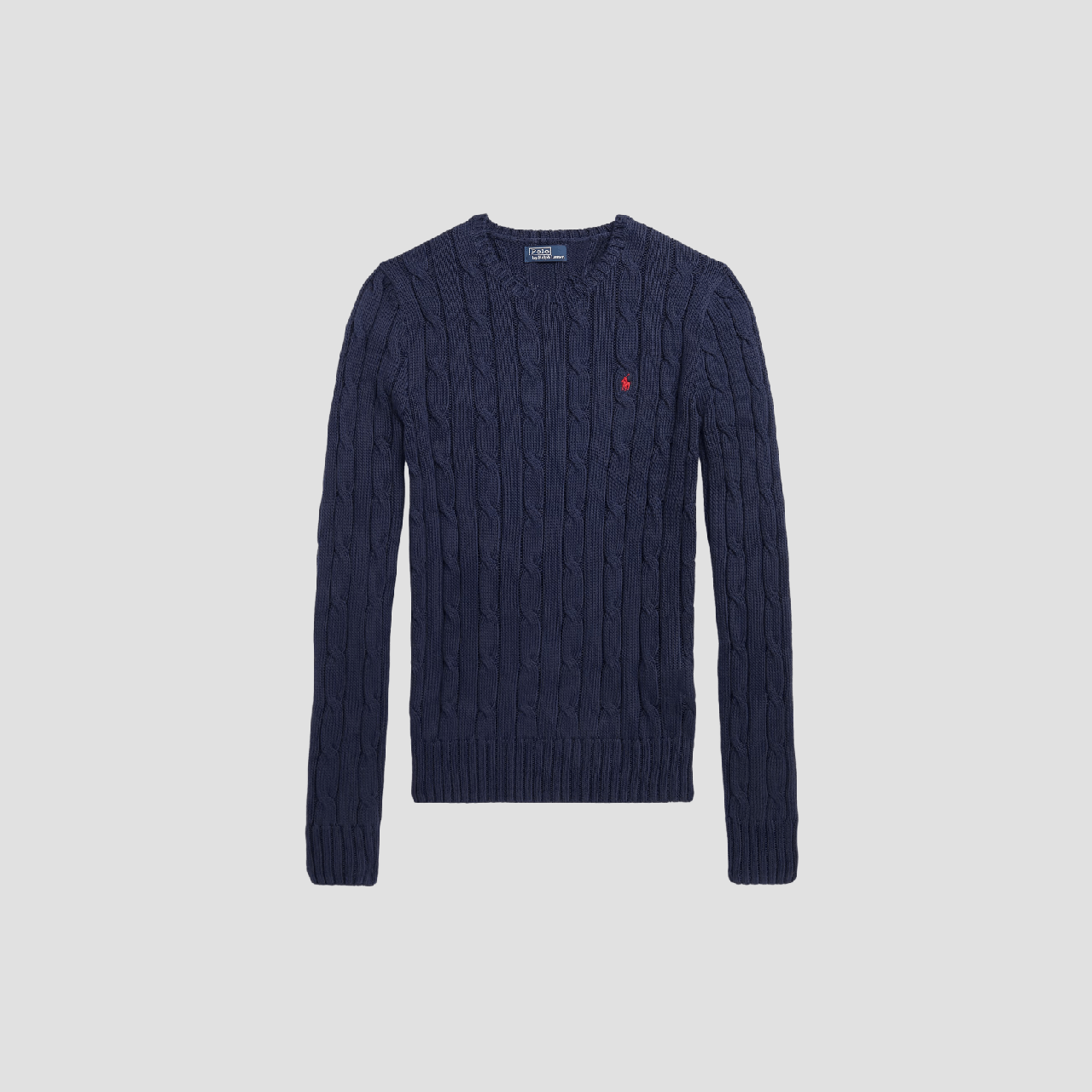 Polo Ralph Lauren Cable-Knit Cotton Crewneck Jumper Hunter Navy 638616