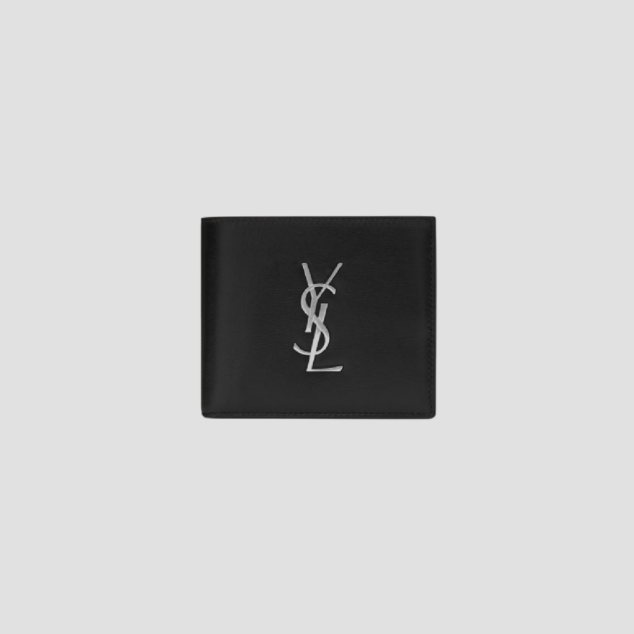 YSL CASSANDRE EAST/WEST WALLET IN SMOOTH LEATHER SILVER 4532760SX0E1000