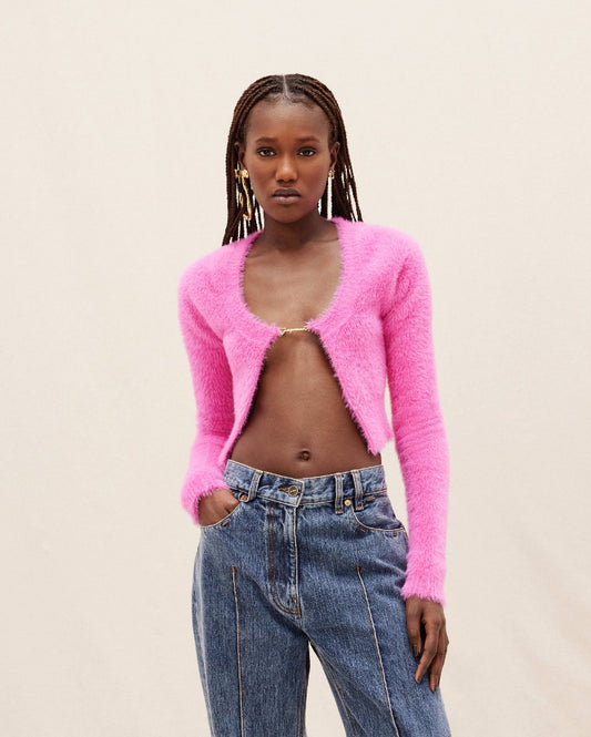 JACQUEMUS LA MAILLE NEVE MANCHES PINK