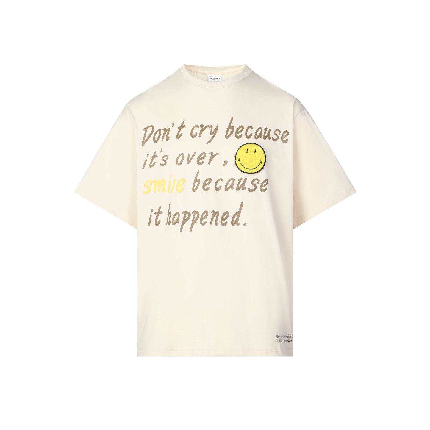 13DE MARZO PALDA BEAR VELCRO PATCH T-SHIRT CREAM