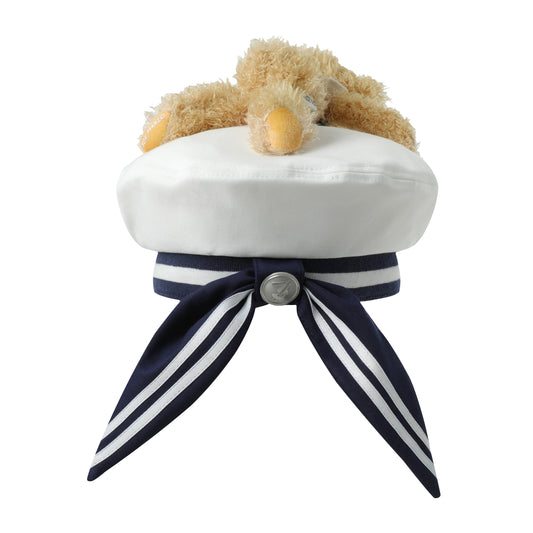 13DE MARZO BEAR SAILOR BERET WHITE
