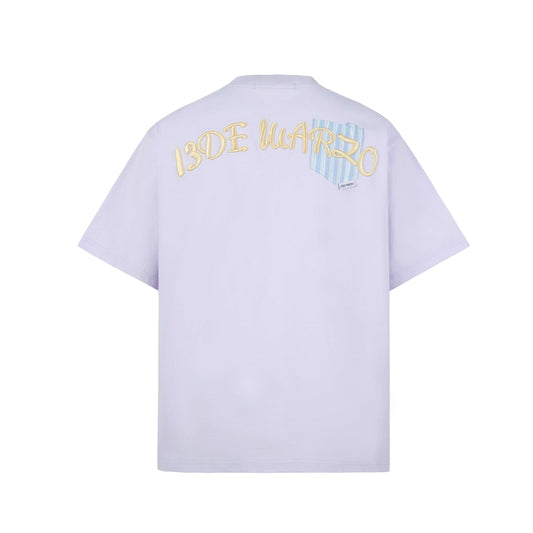 13DE MARZO EXTRA SHIRT POCKET BEAR T-SHIRT PURPLE