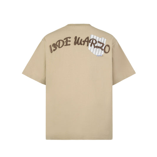 13DE MARZO EXTRA SHIRT POCKET BEAR T-SHIRT BROWN