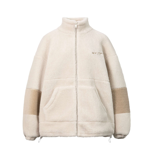 13DE MARZO TEDDY BEAR LAMB WOOL COAT CREAM