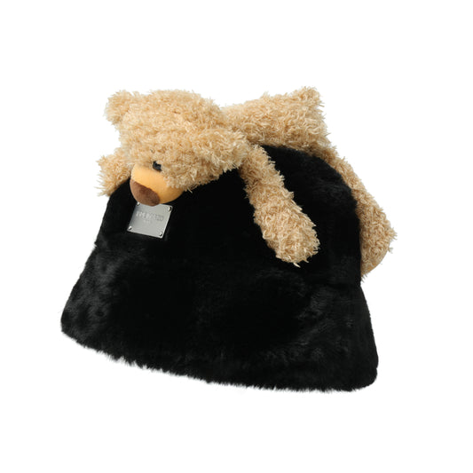 13DE MARZO FURRY BEAR BUCKET HAT BLACK