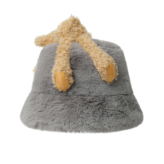 13DE MARZO FURRY BEAR BUCKET HAT GREY