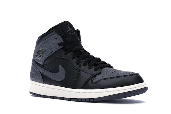 JORDAN 1 RETRO MID BLACK DARK GREY