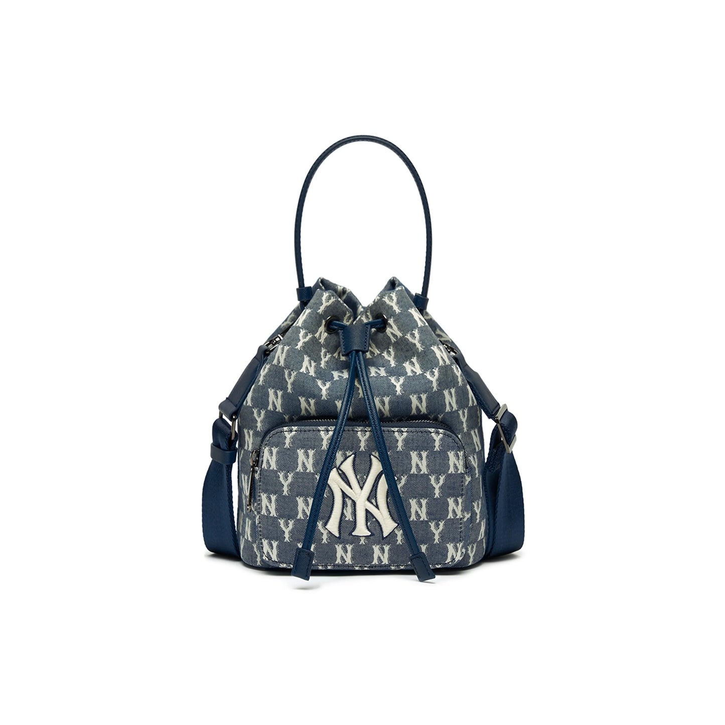 MLB MONOGRAM JACQUARD BUCKET BAG NEW YORK YANKEES NAVY