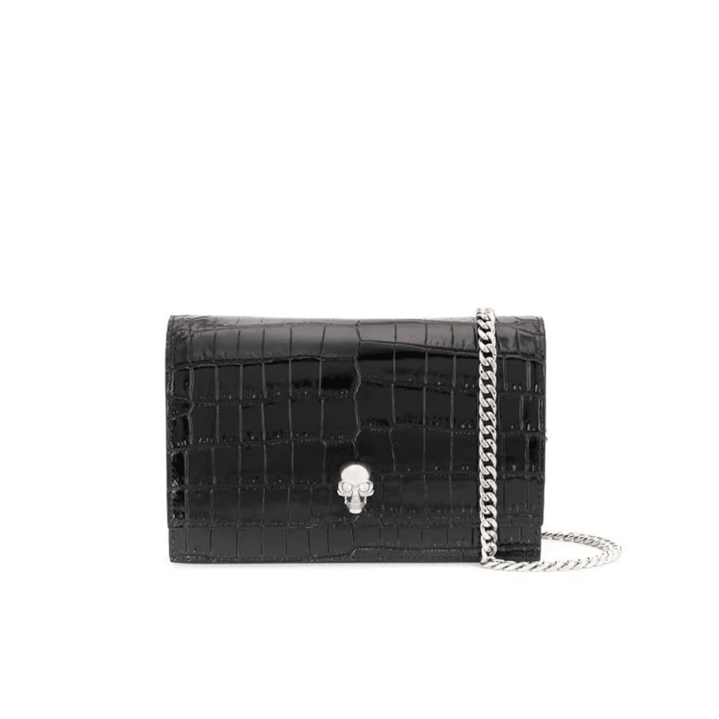 ALEXANDER MCQUEEN MINI SKULL CROSSBODY BAG - SILVER - Blank Room