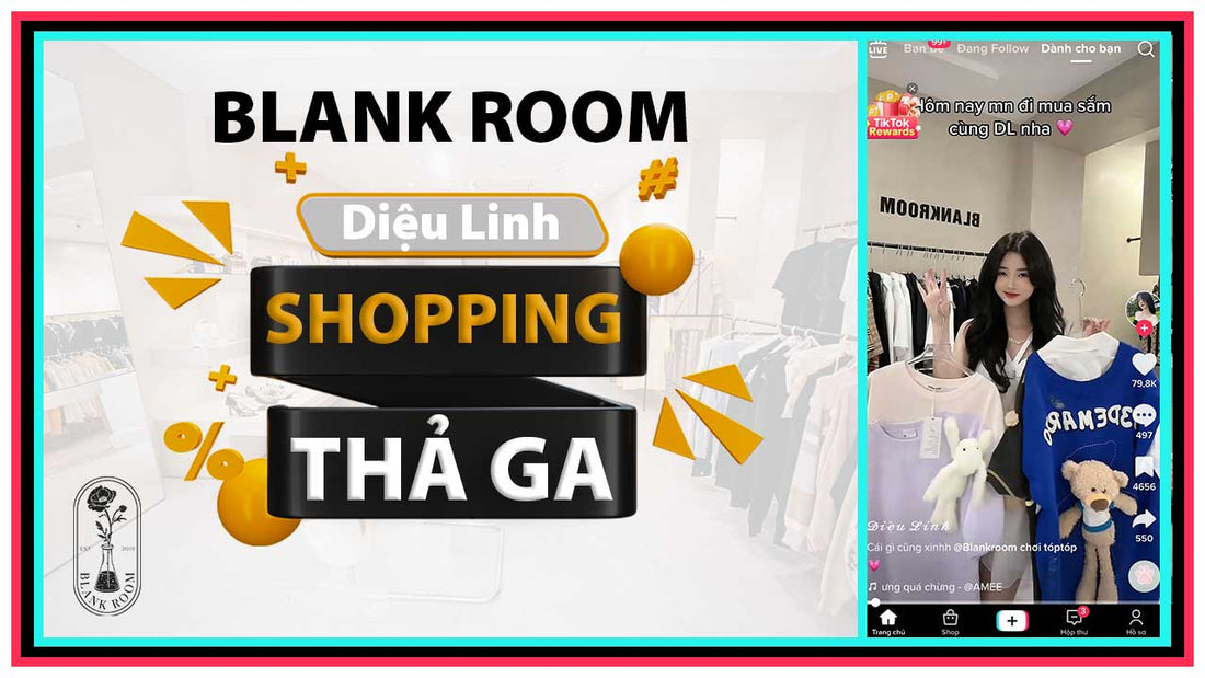 tiktoker diệu linh shopping đồ hiệu authentic tại blank room hà nội