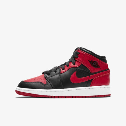 NIKE AIR JORDAN 1 MID GS - BLACK/RED