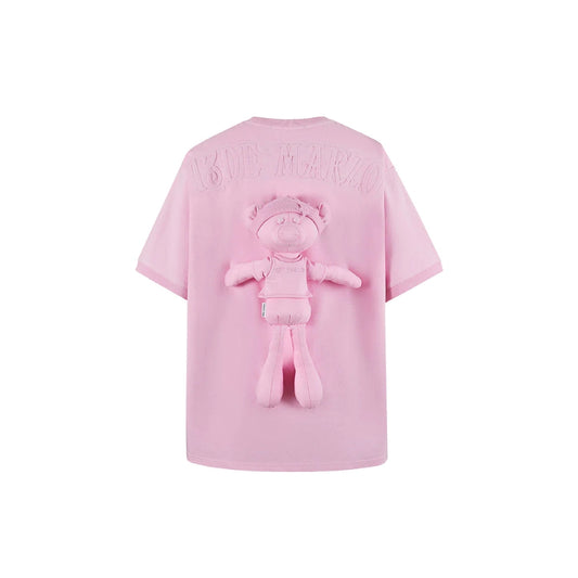 13DE MARZO BEAR T-SHIRT EMBOSSMENT PINK blankroom