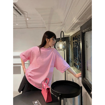 13DE MARZO BEAR T-SHIRT EMBOSSMENT PINK blankroom