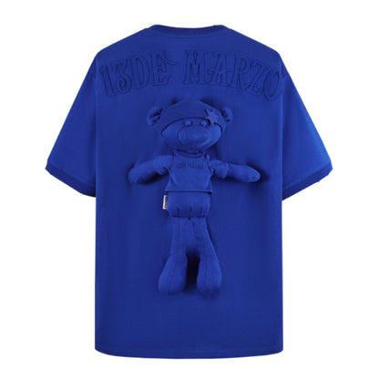 13DE MARZO BEAR T-SHIRT EMBOSSMENT BLUE