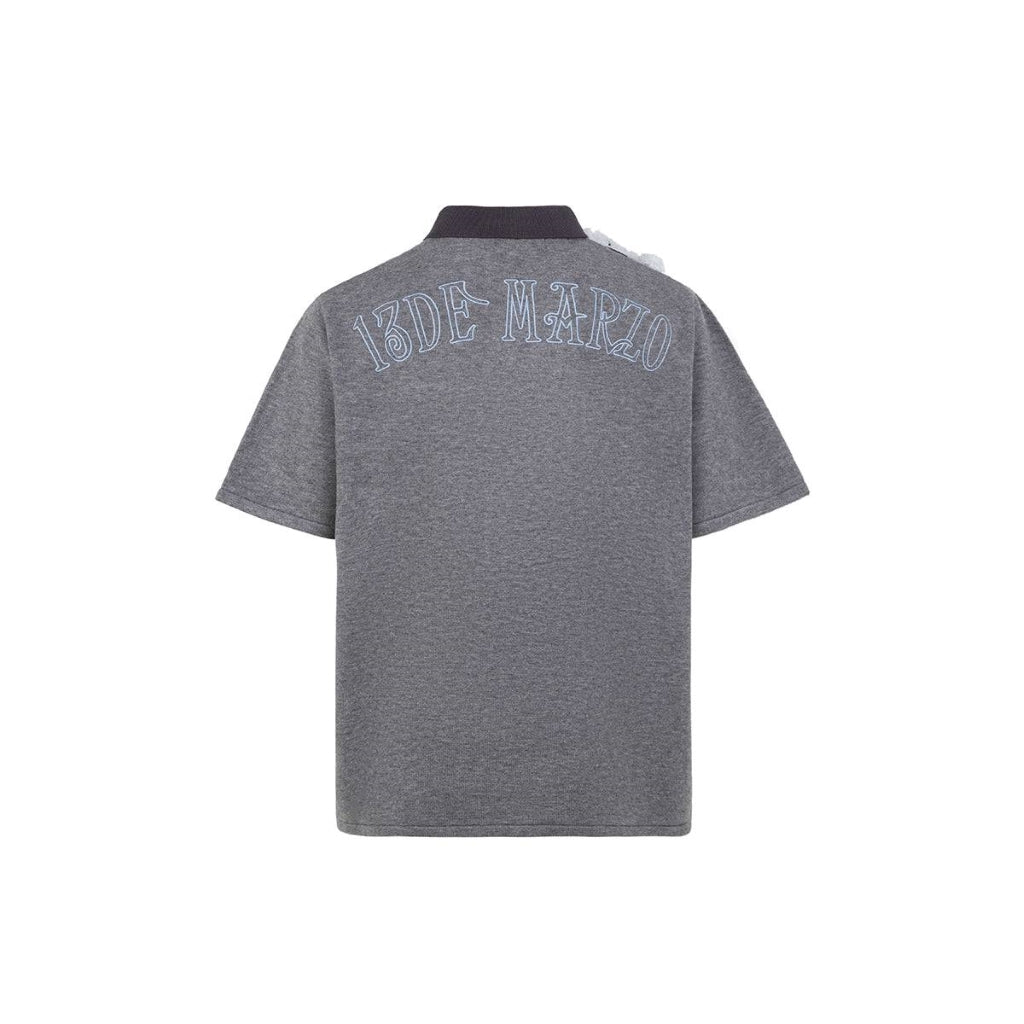 13DE MARZO T-SHIRT KNIT PATCH GRAY  BLANKROOM